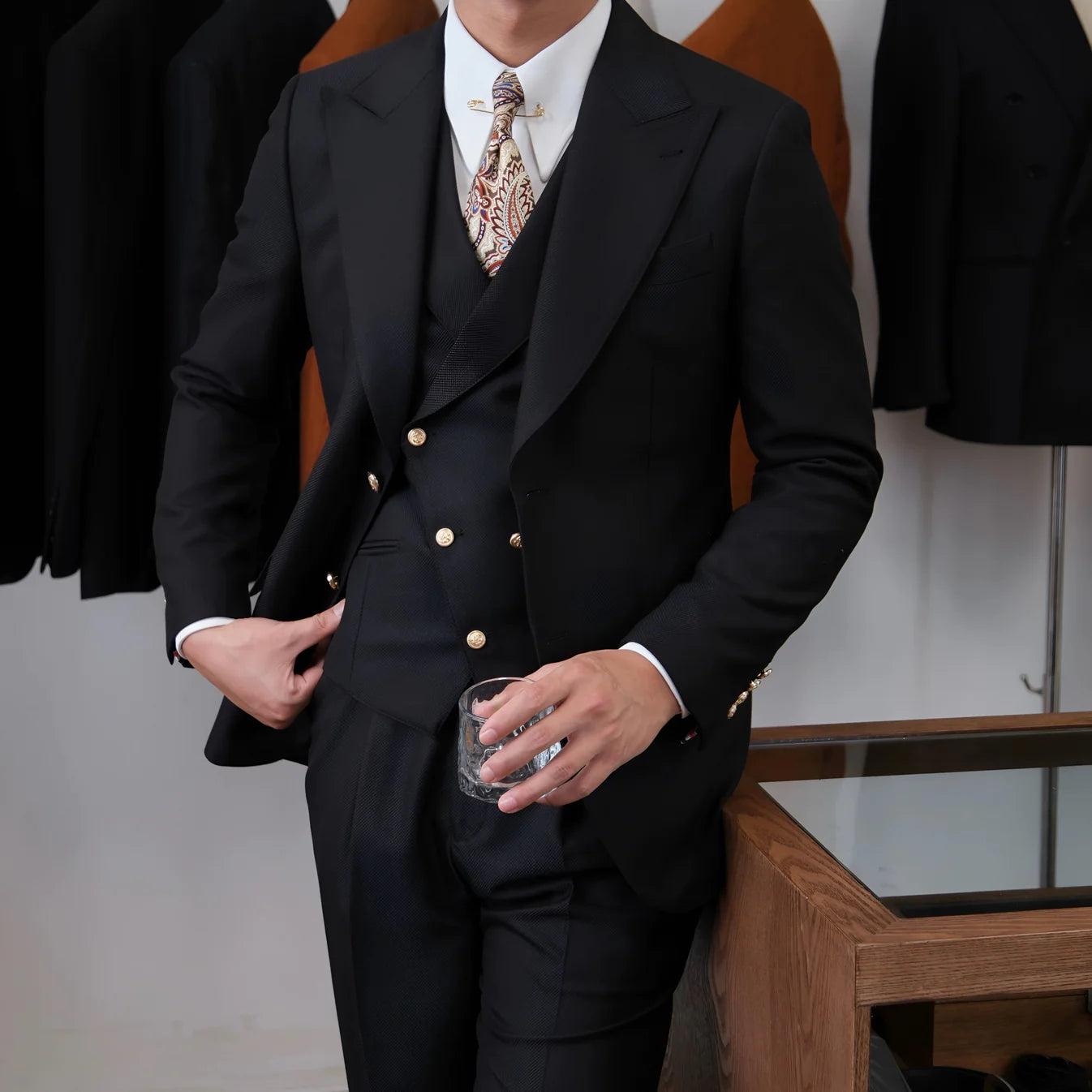 Men’s Jet Black Milano Suit