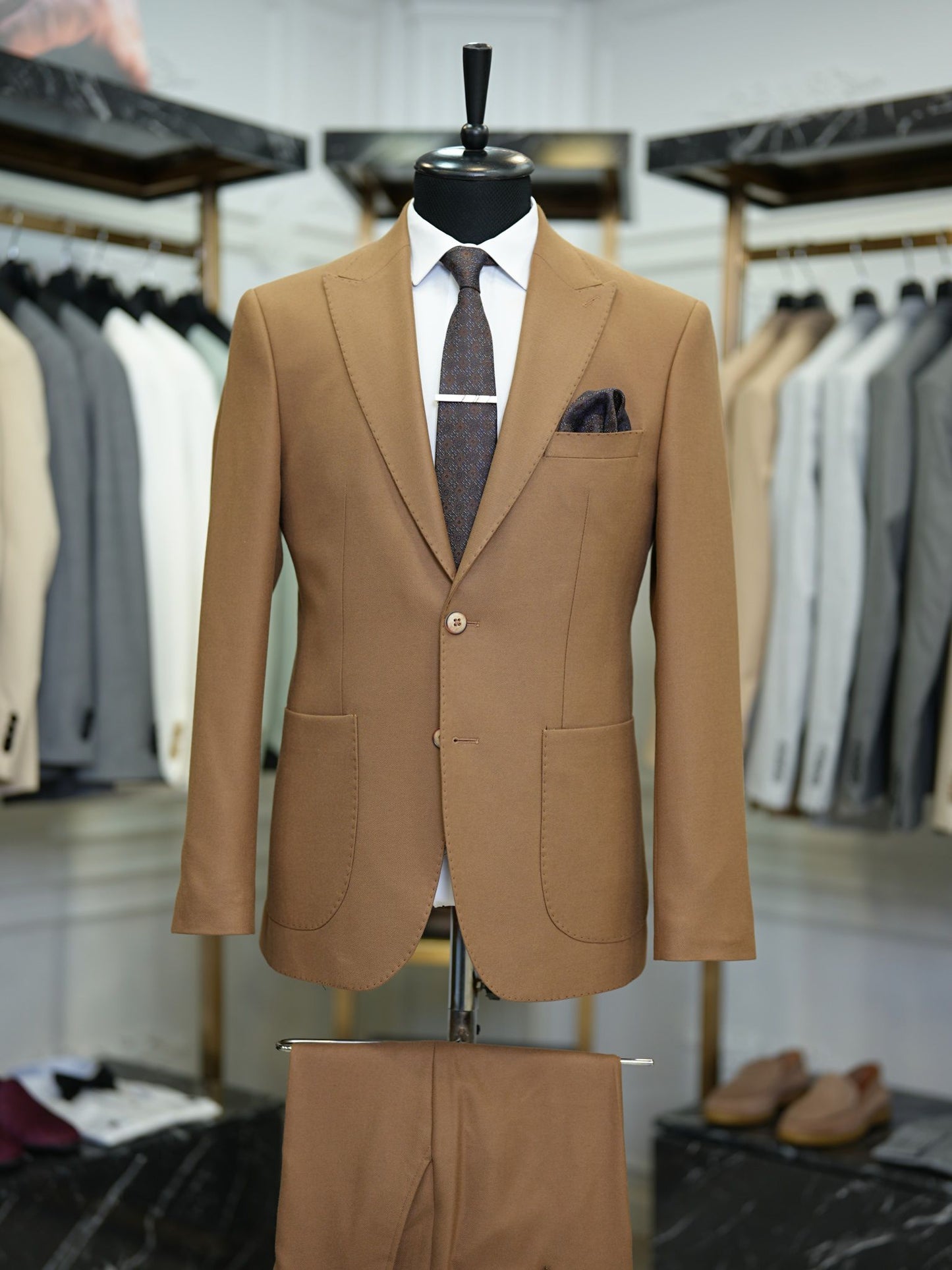 Brabion Vicenza Brown Slim Fit 2 Piece Suit