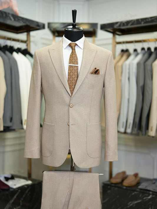 Brabion Vicenza Beige Slim Fit 2 Piece Suit