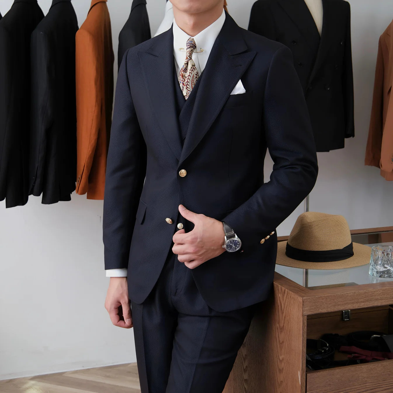 Men’s Jet Navy Milano Suit