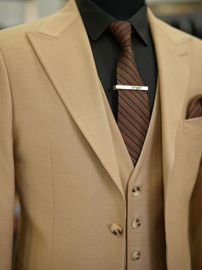 Brabion Maison Camel Slim Fit Suit: Elevate Your Wardrobe