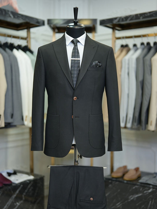 Brabion Vicenza Black Slim Fit 2 Piece Suit