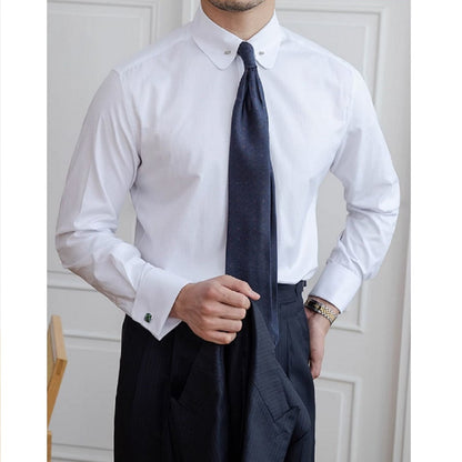 Short Collar Shirt with Cufflinks