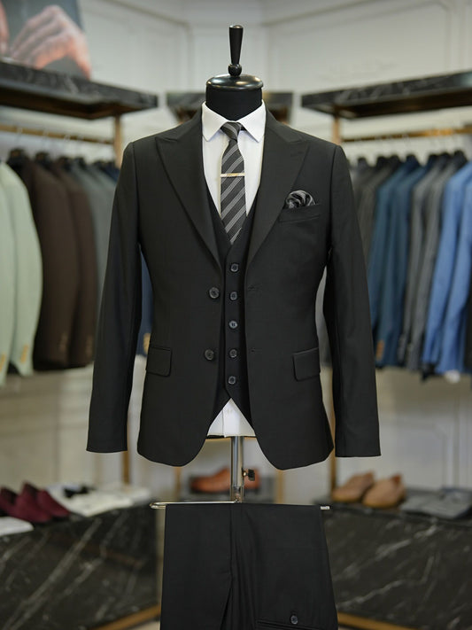 Brabion Maison Black Slim Fit Suit