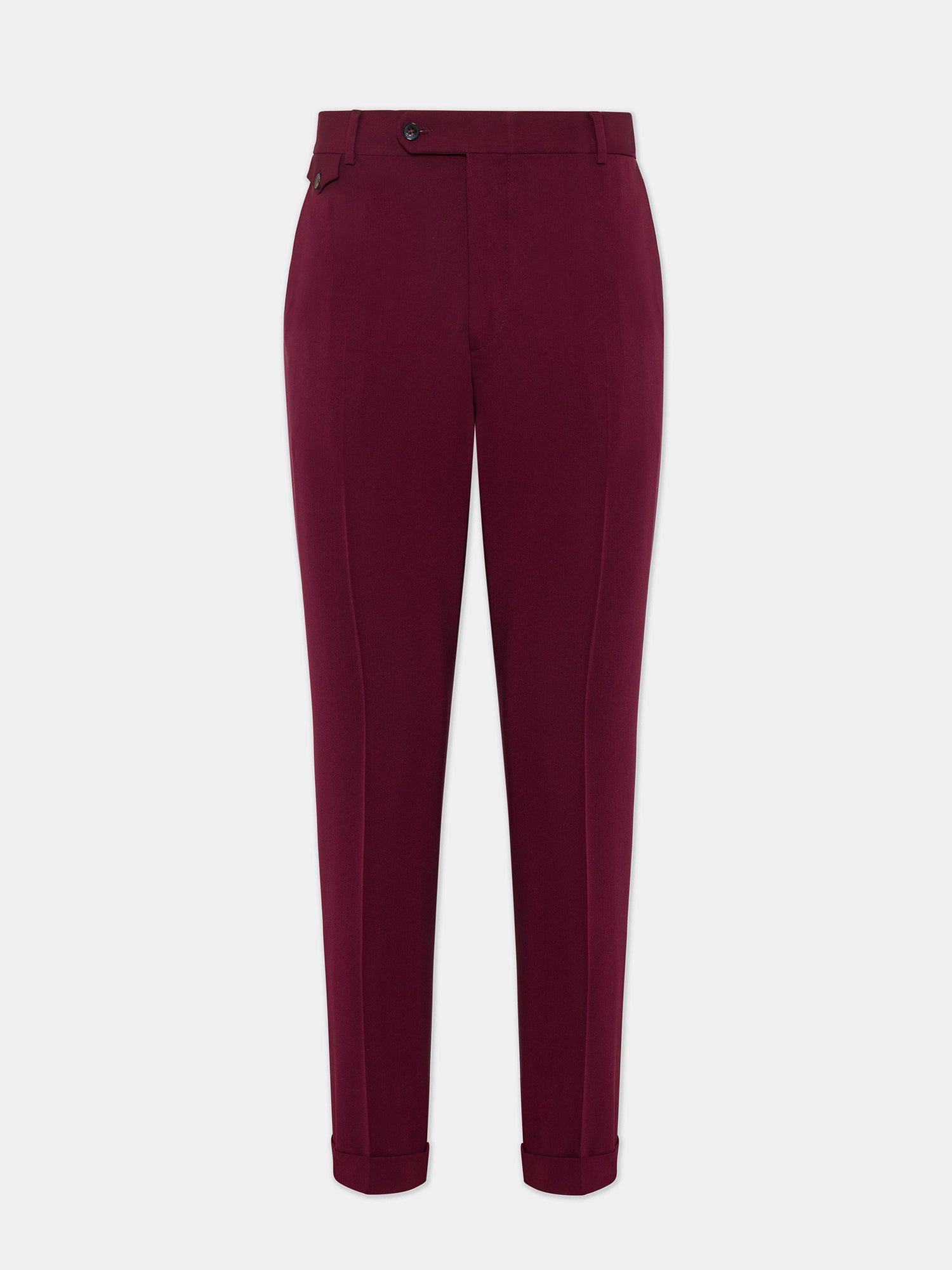 Donazi Bordeaux High Waist Slim-Fit Pants VIOSSI