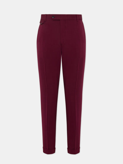 Donazi Bordeaux High Waist Slim-Fit Pants VIOSSI