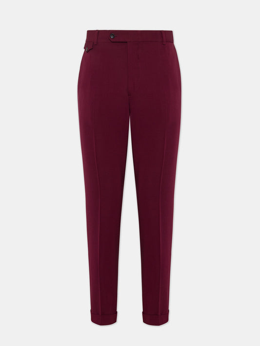 Donazi Bordeaux High Waist Slim-Fit Pants VIOSSI