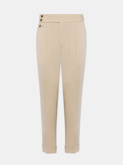 London Beige High Waist Slim-Fit Pants VIOSSI