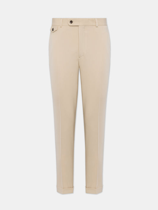 Donazi Beige High Waist Slim-Fit Pants VIOSSI