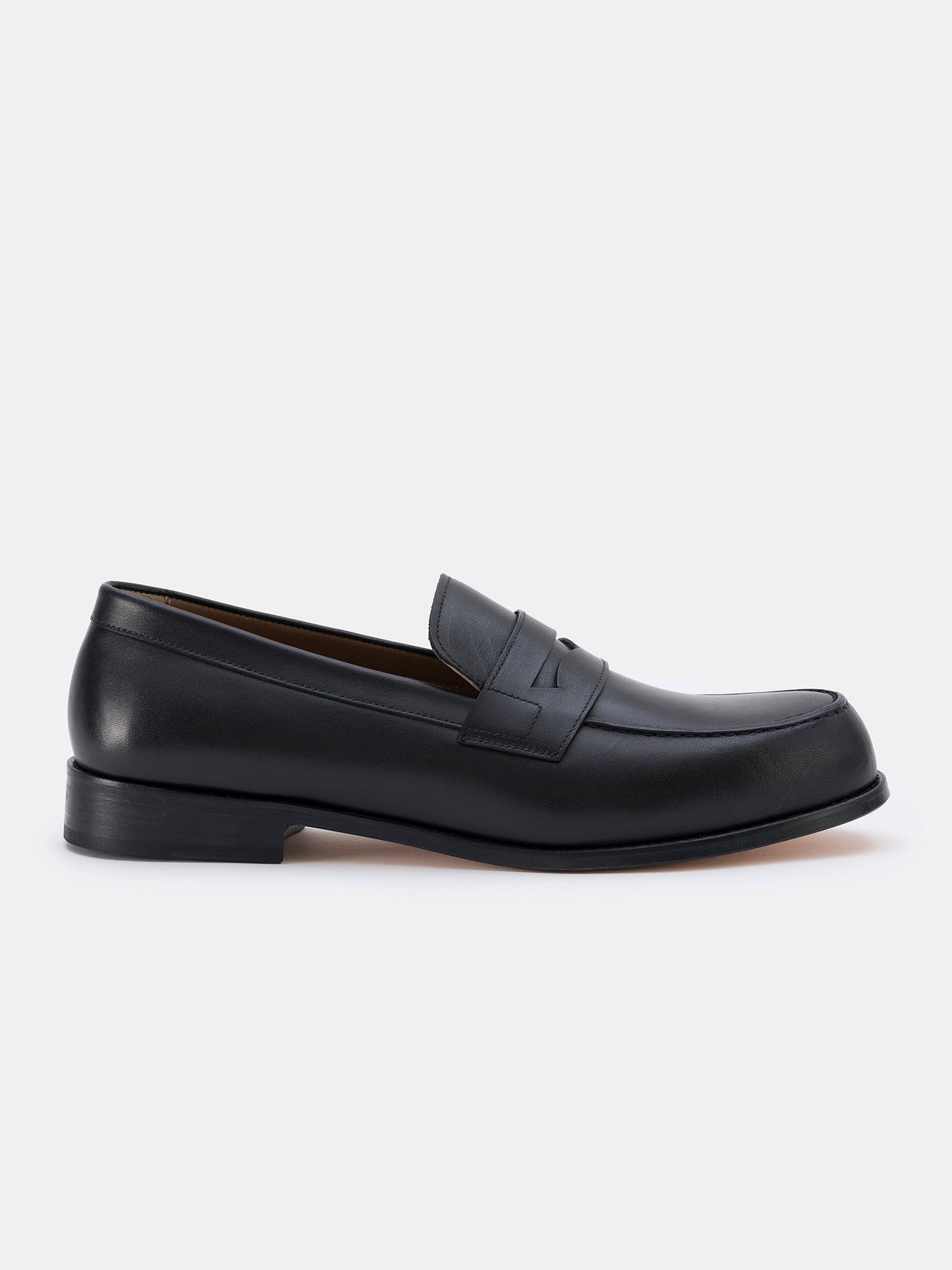 Black Leather Penny Loafers VIOSSI