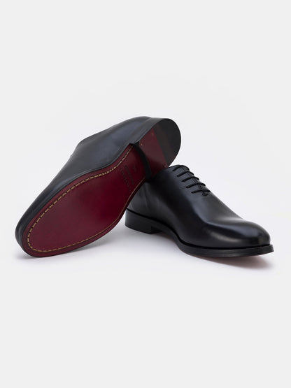 Black Burnished Leather Oxford VIOSSI
