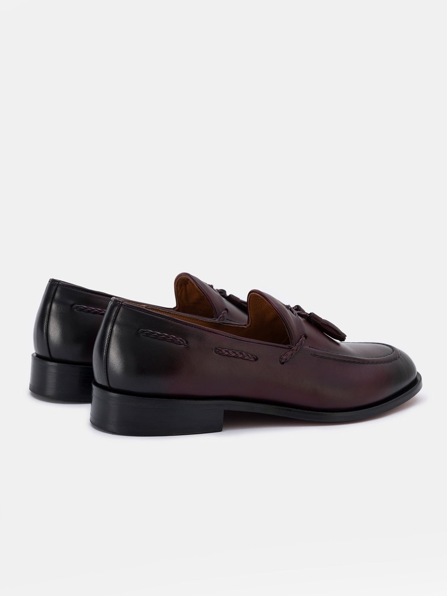 Brown Leather Tasselled Loafers VIOSSI