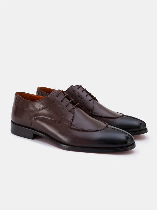 Brown Leather Split Toe Derby VIOSSI