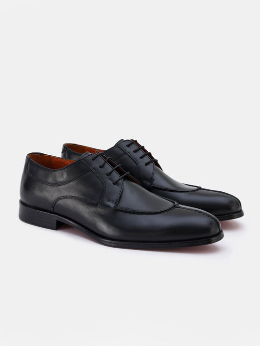 Black Leather Split Toe Derby VIOSSI
