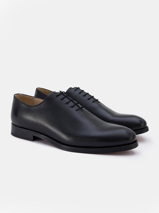 Black Burnished Leather Oxford VIOSSI
