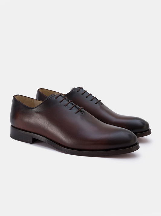 Brown Burnished Leather Oxford VIOSSI