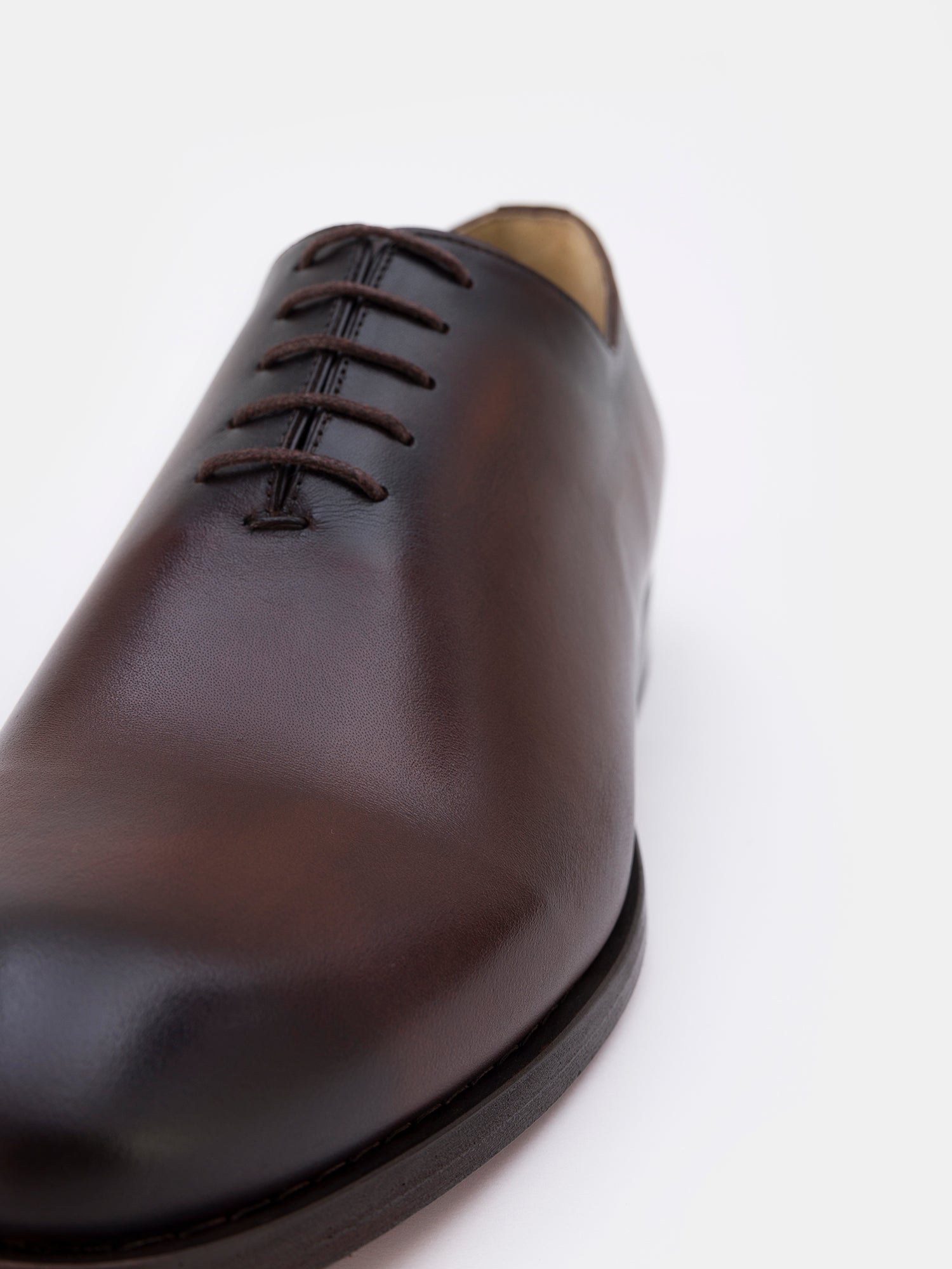 Brown Burnished Leather Oxford VIOSSI