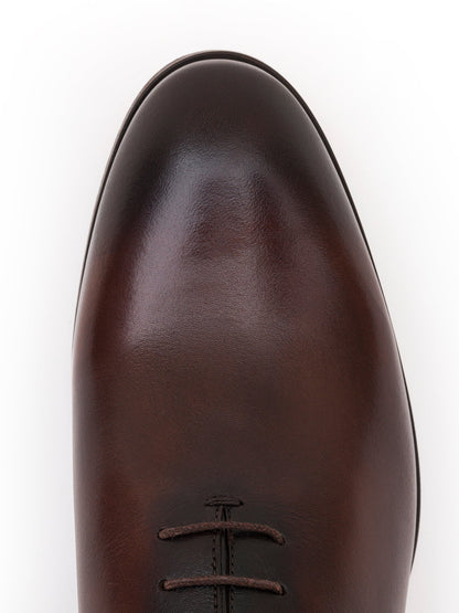 Brown Burnished Leather Oxford VIOSSI