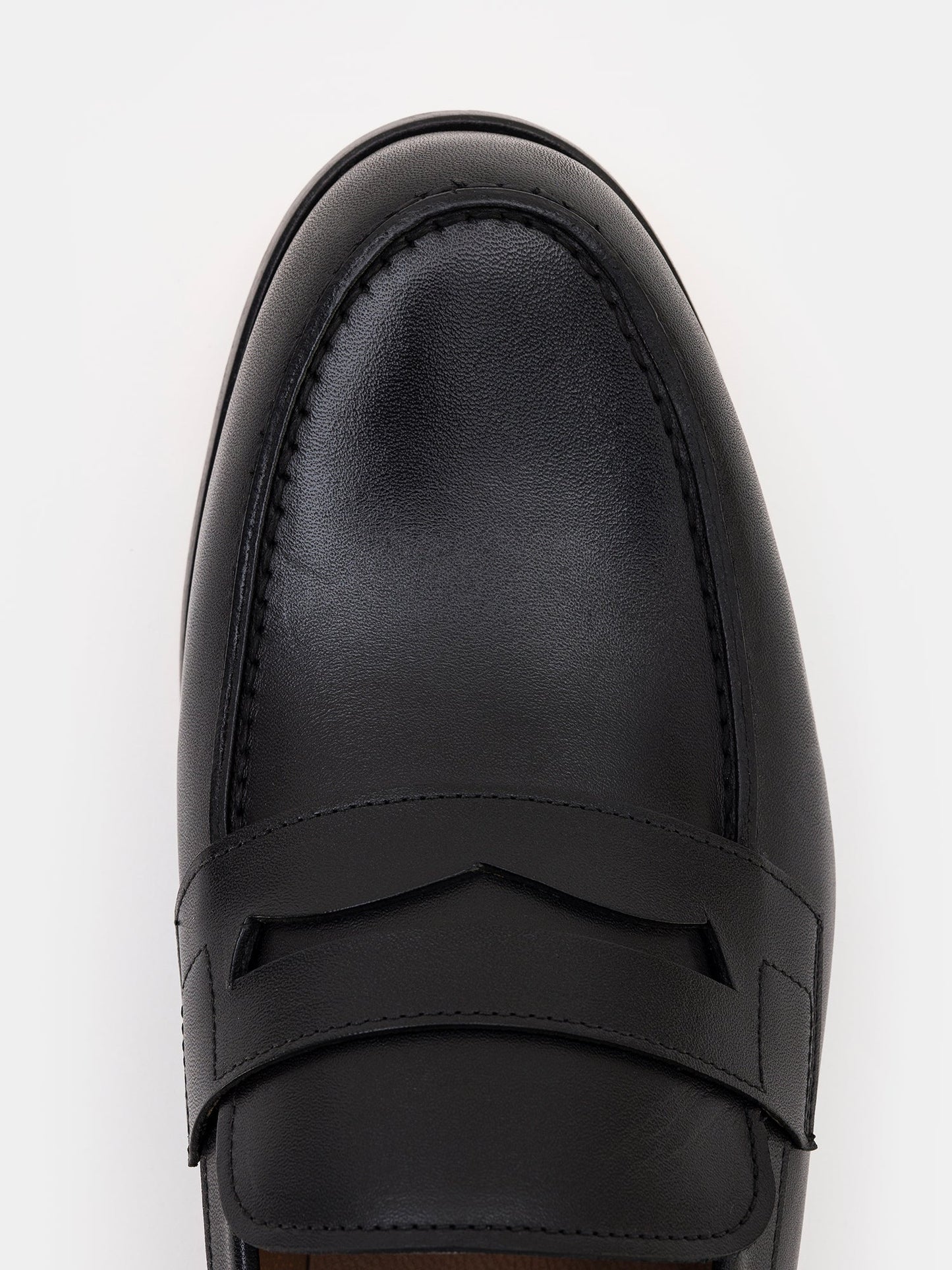 Black Leather Penny Loafers VIOSSI