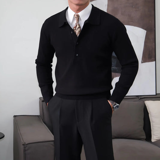 Men's Textured Knit Polo