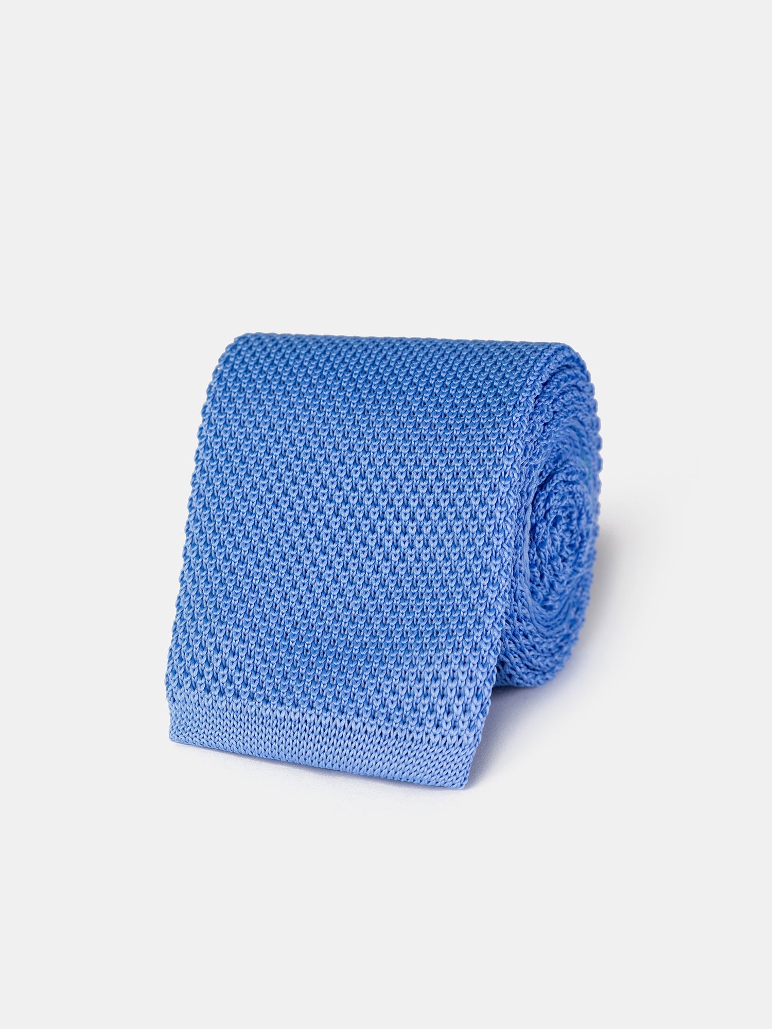 Sky-Blue Knitted Tie 6cm - BRABION