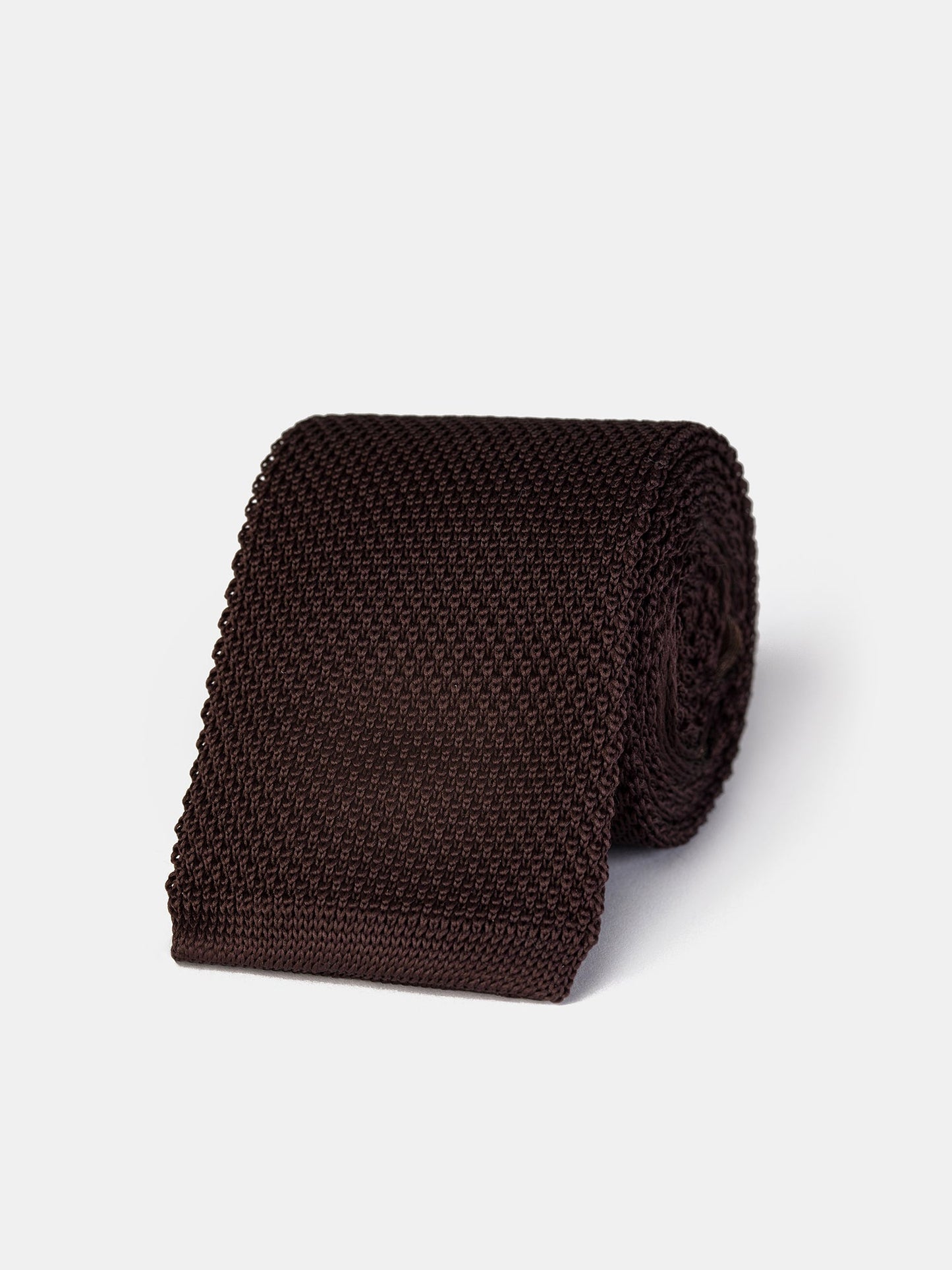 Brown Knitted Tie 6cm - BRABION