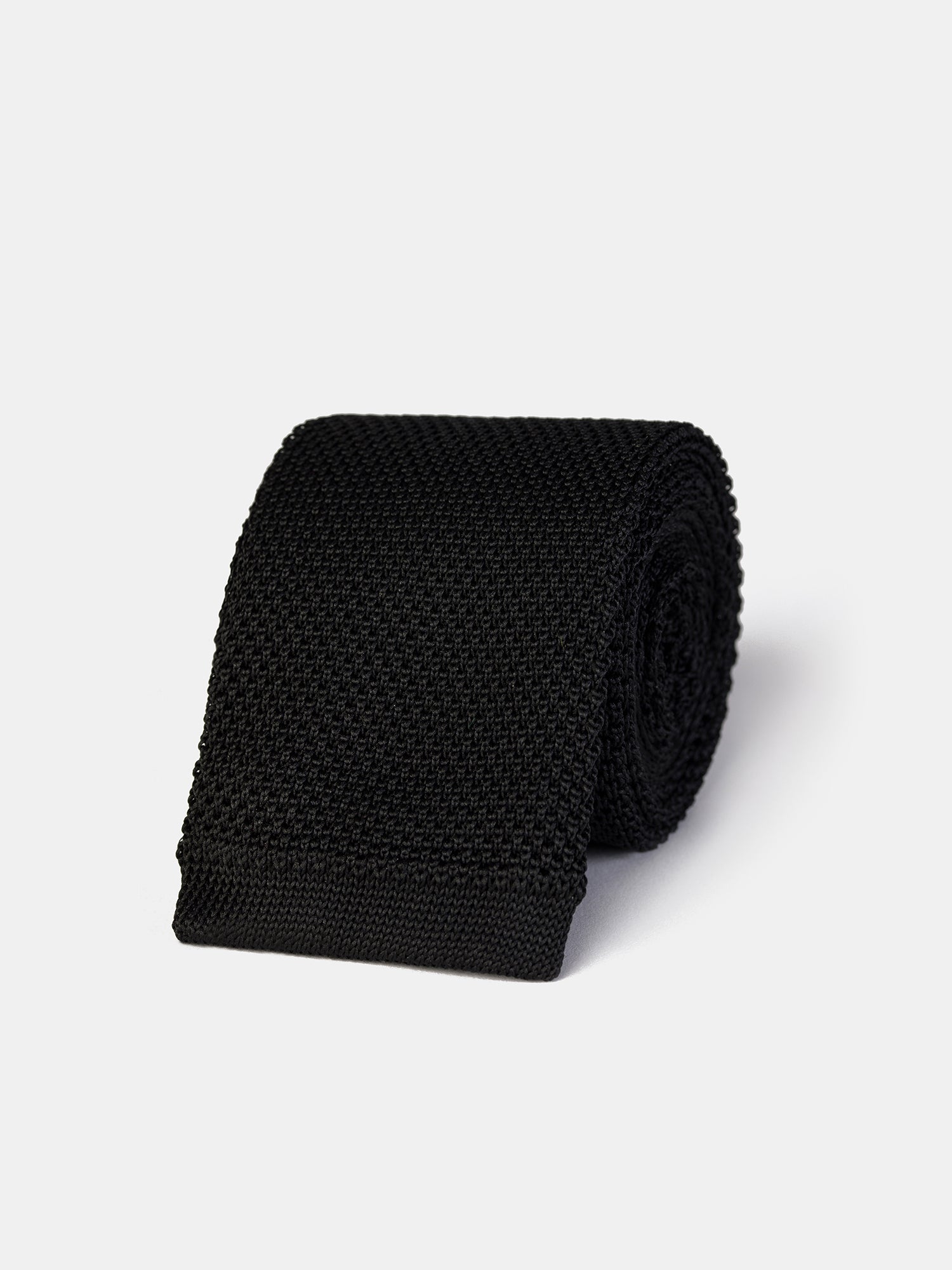 Black Knitted Tie 6cm - BRABION