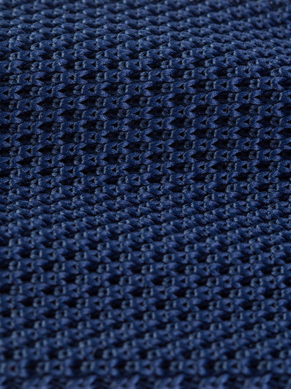 Navy Knitted Tie 6cm - BRABION