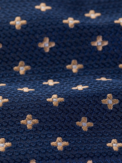 Navy Printed Tie 9cm - BRABION