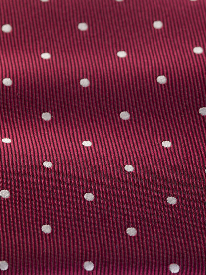 Bordeaux Polka-Dot Tie 9cm - BRABION