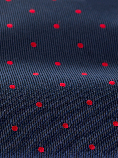 Navy Polka-Dot Tie 9cm - BRABION