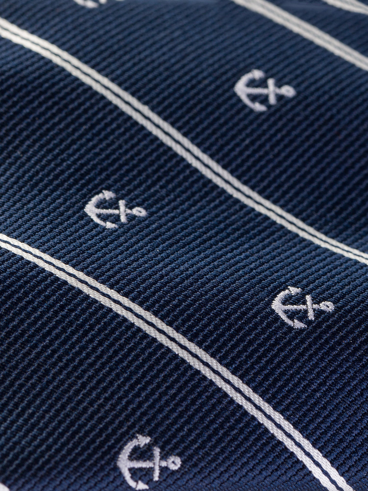 Navy Striped Tie 9cm - BRABION