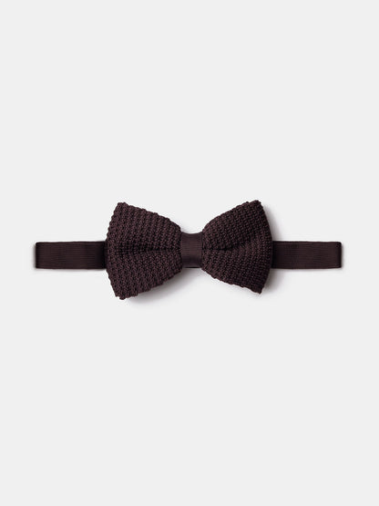 Brown Knitted Bow Tie - BRABION