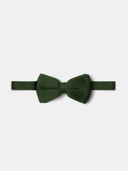Khaki Knitted Bow Tie - BRABION