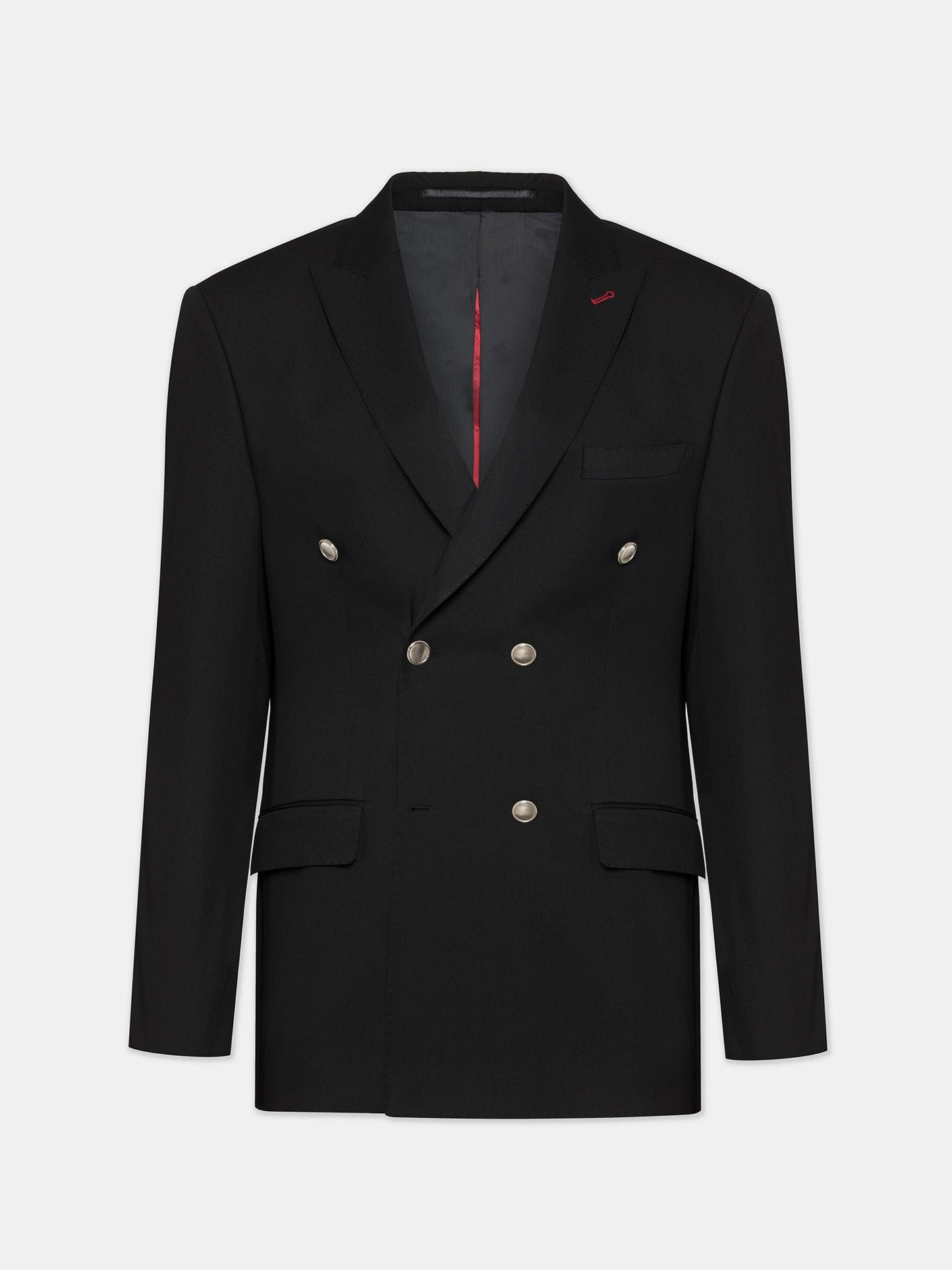 Black Double Breasted Suit 2-Piece VIOSSI