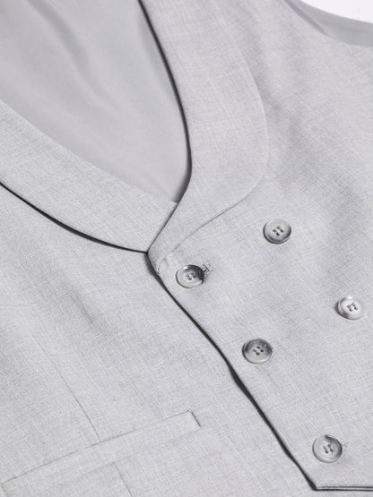 Grey Modern-Fit Suit 3-Piece VIOSSI