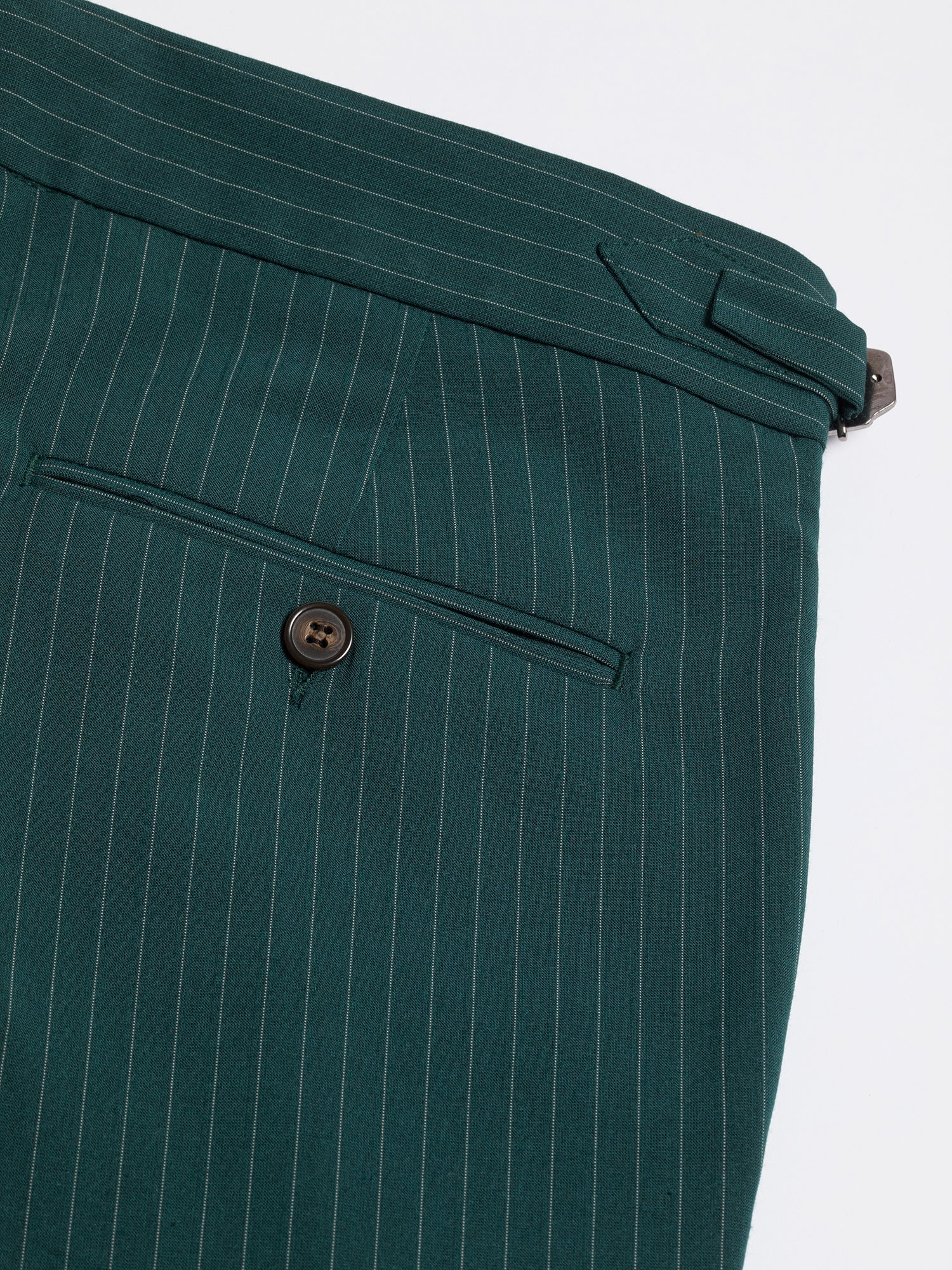 Green Striped Double Breasted Suit 2-Piece VIOSSI