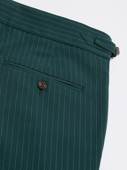 Green Striped Double Breasted Suit 2-Piece VIOSSI