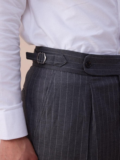 Men's Pinstripe Tailored Trousers - BRABION
