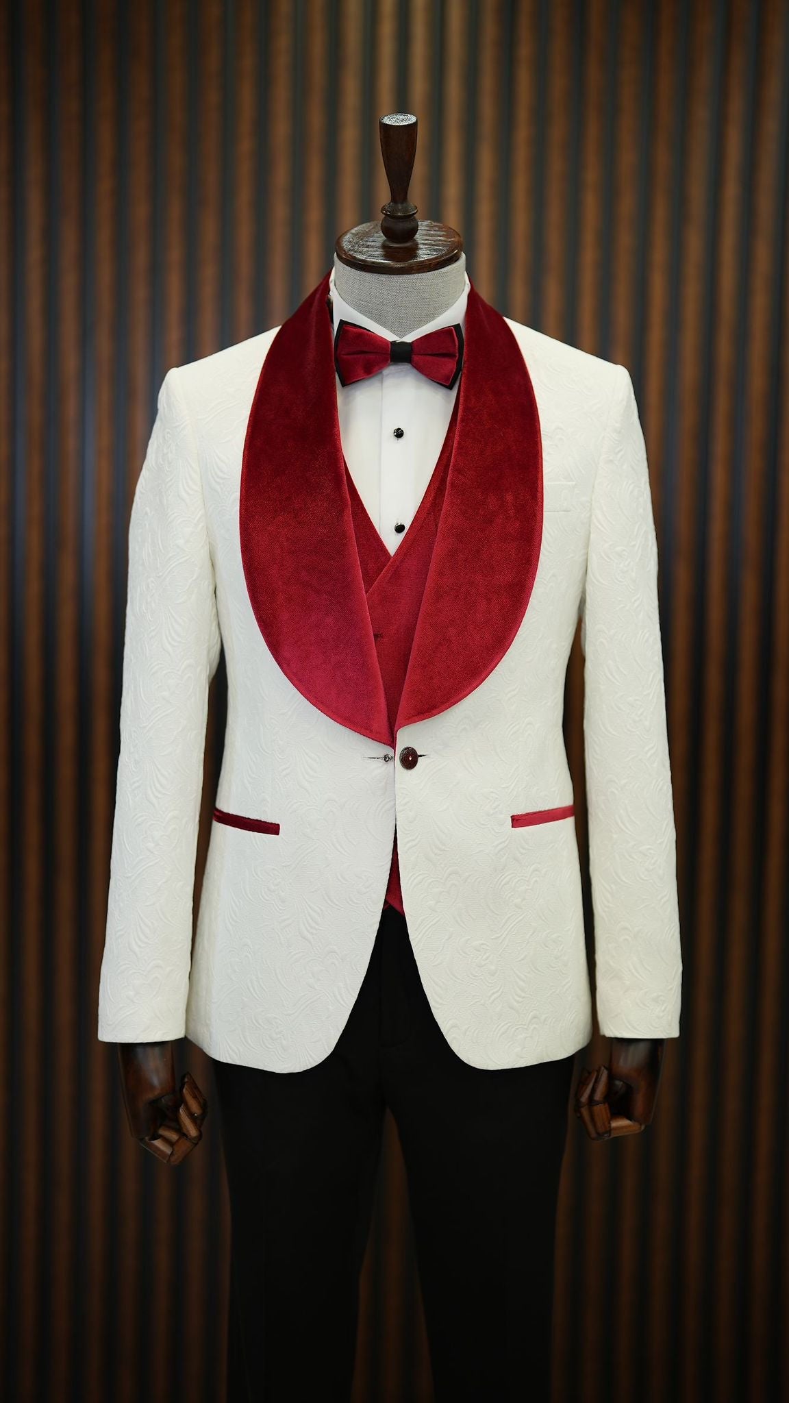 White and sale red tux