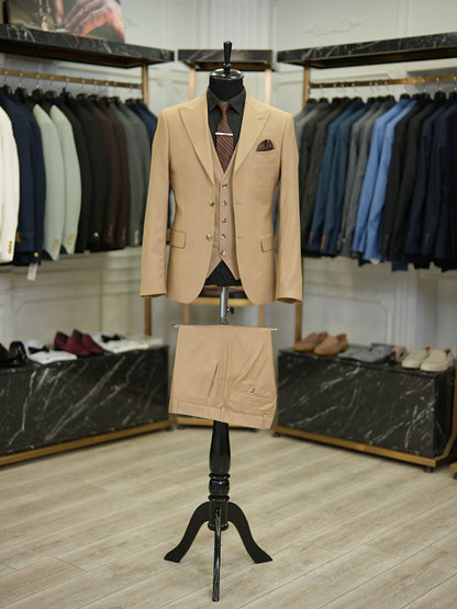 Brabion Maison Camel Slim Fit Suit: Elevate Your Wardrobe