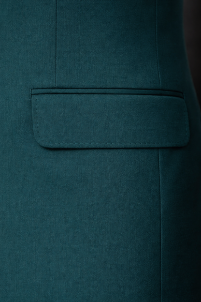 Green Double Breasted Suit 2-Piece