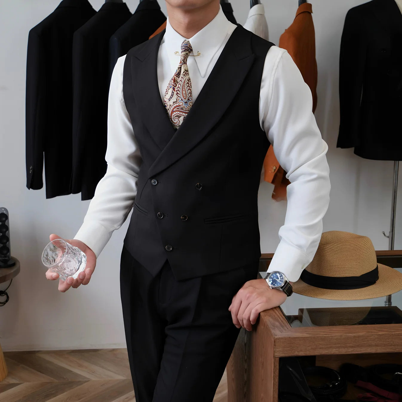 Men’s Black Milano Suit