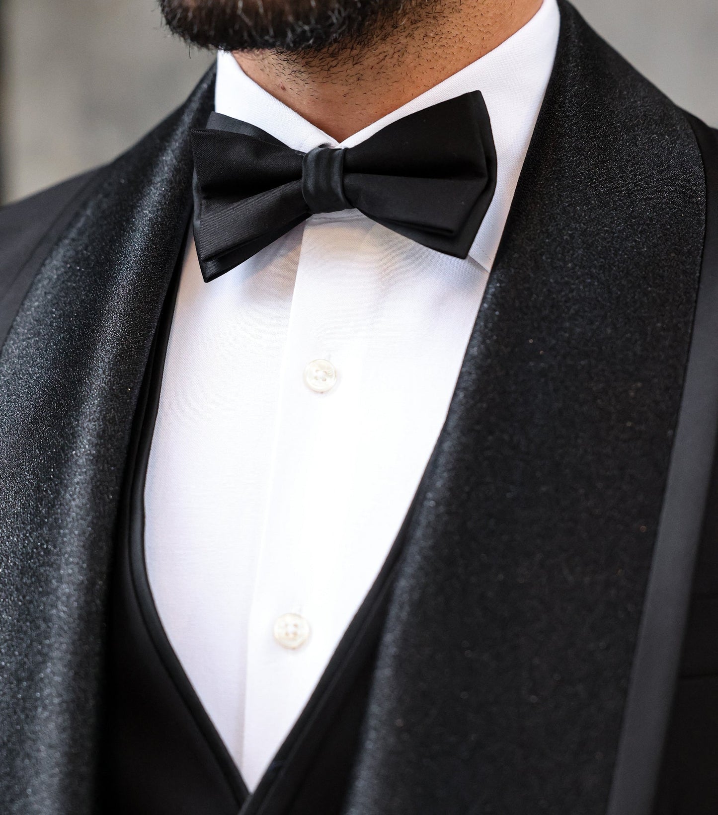 Black Slim-Fit Tuxedo 3-Piece - BRABION