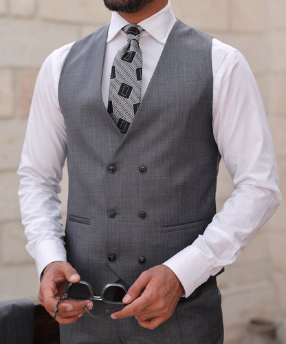 Grey Slim-Fit Suit 3-Piece VIOSSI