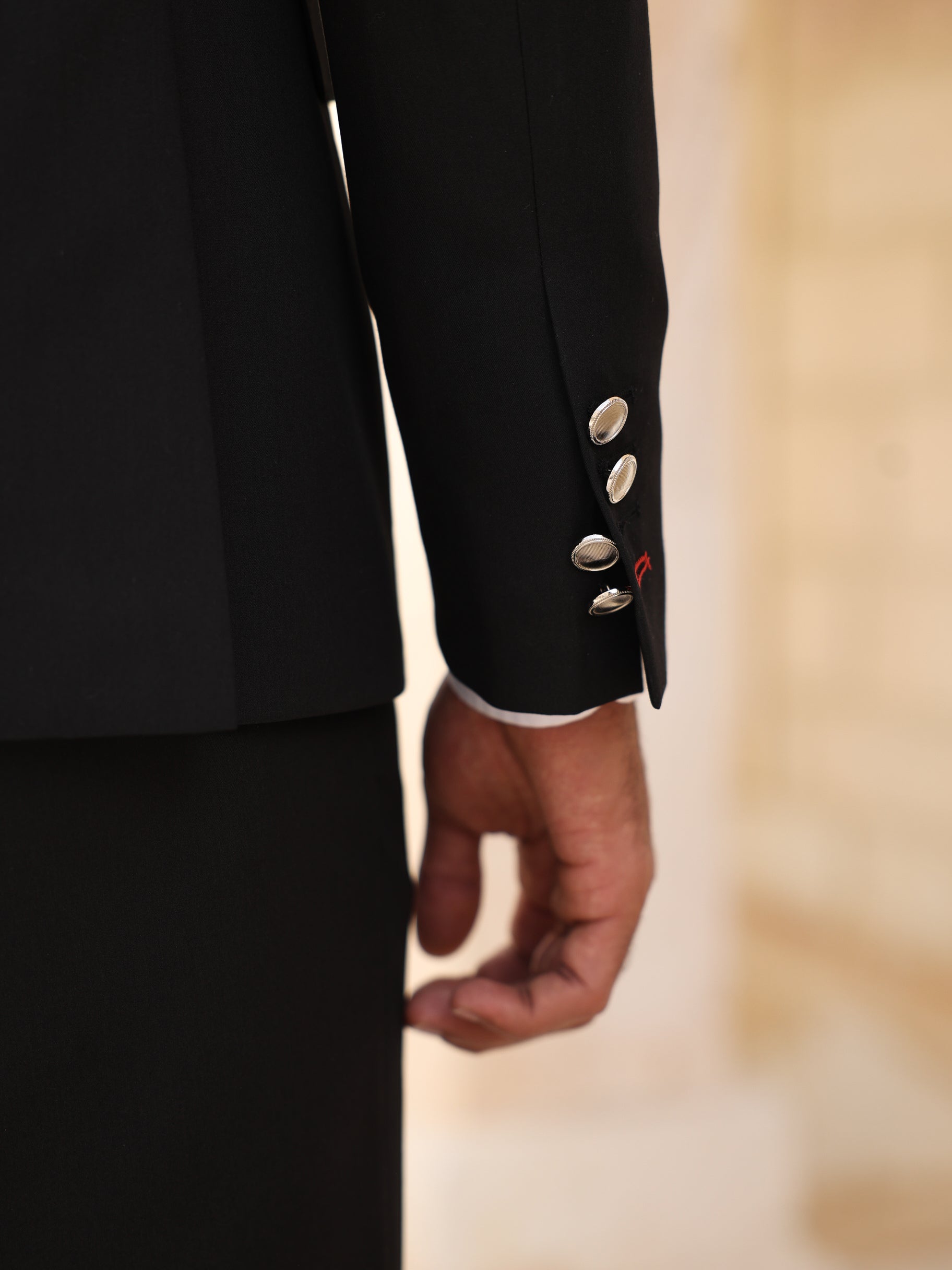 Black Double Breasted Suit 2-Piece VIOSSI
