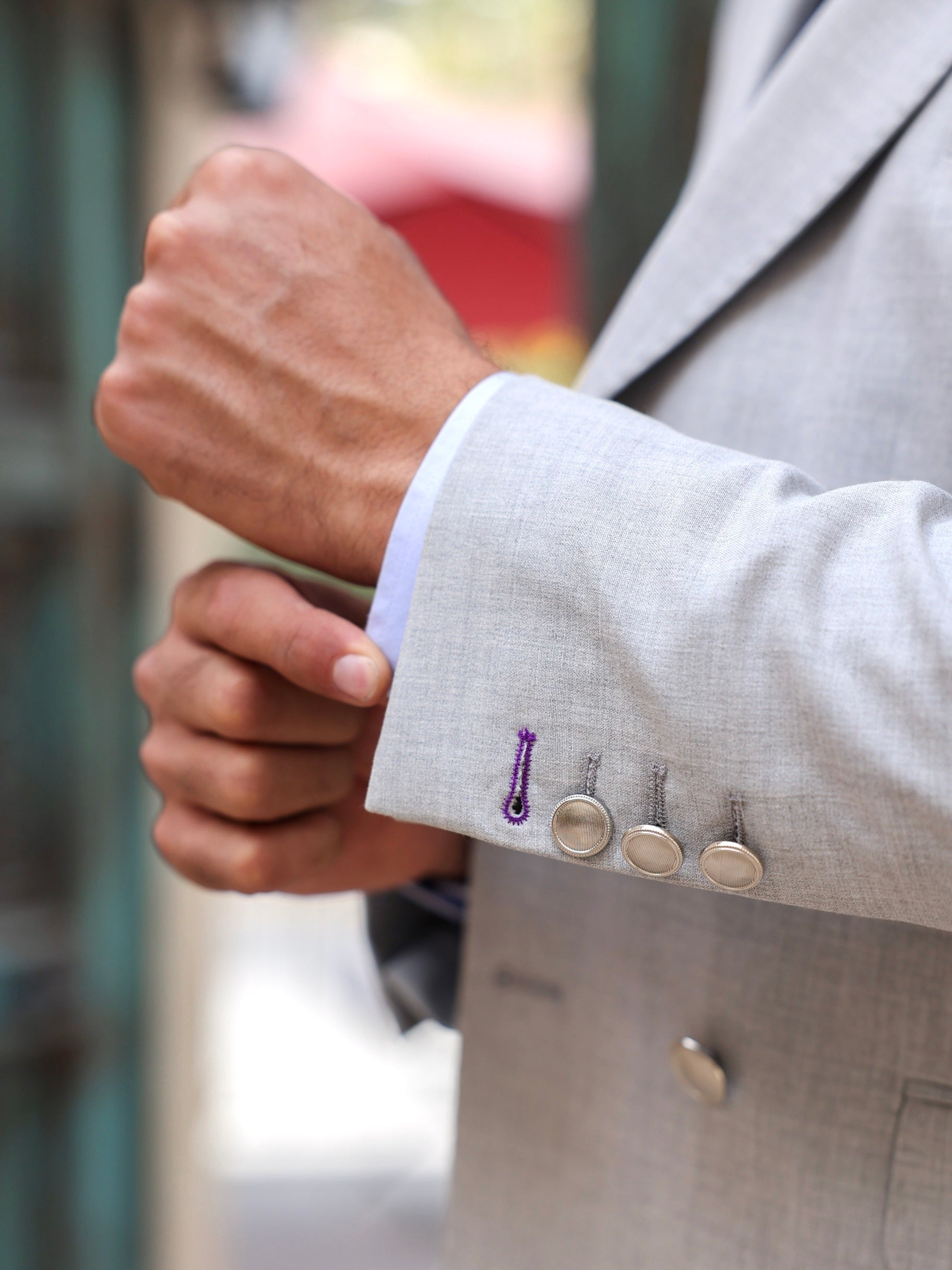 Grey Double Breasted Suit 2-Piece VIOSSI