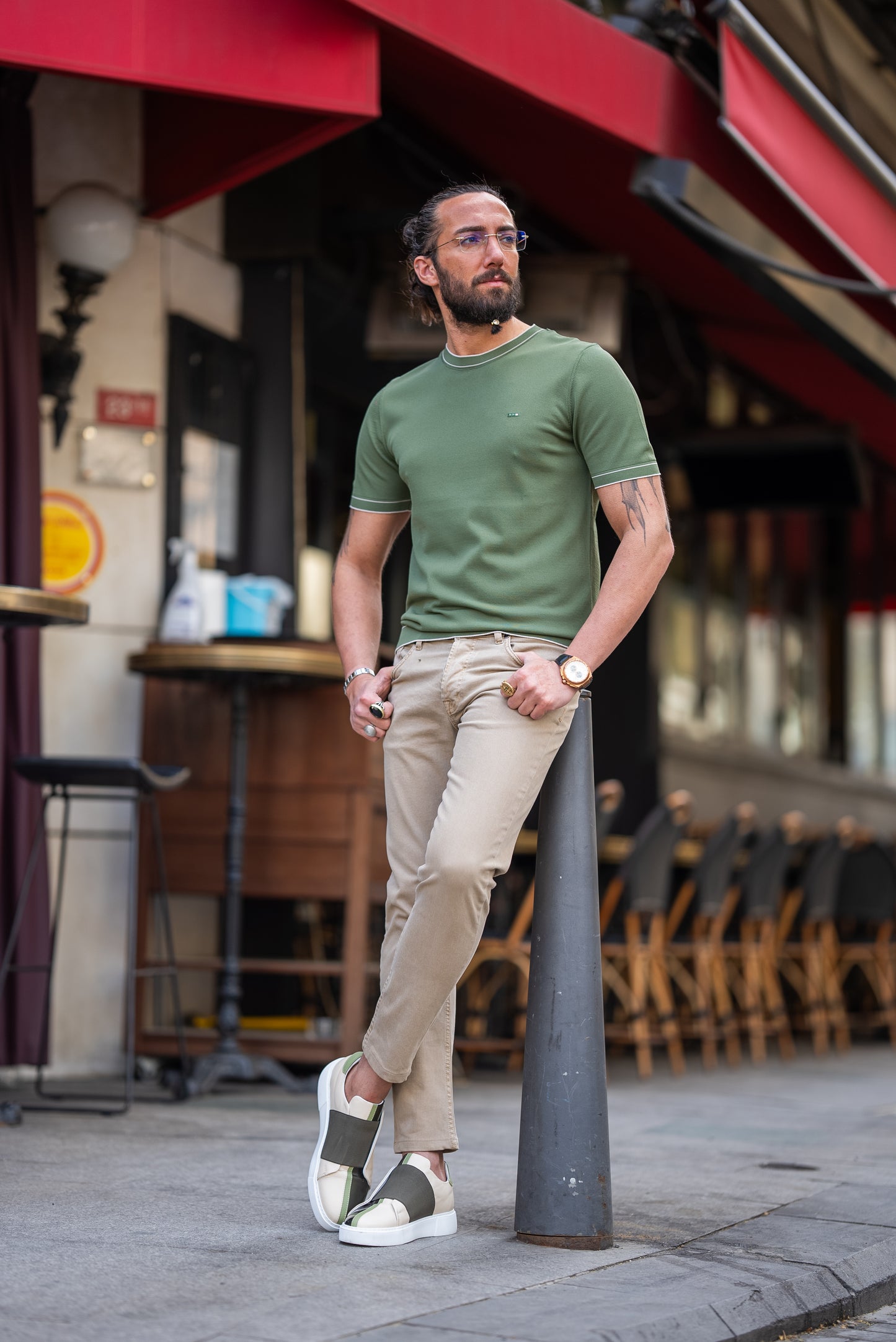 Brabion Crete Green Slim Fit T-Shirt