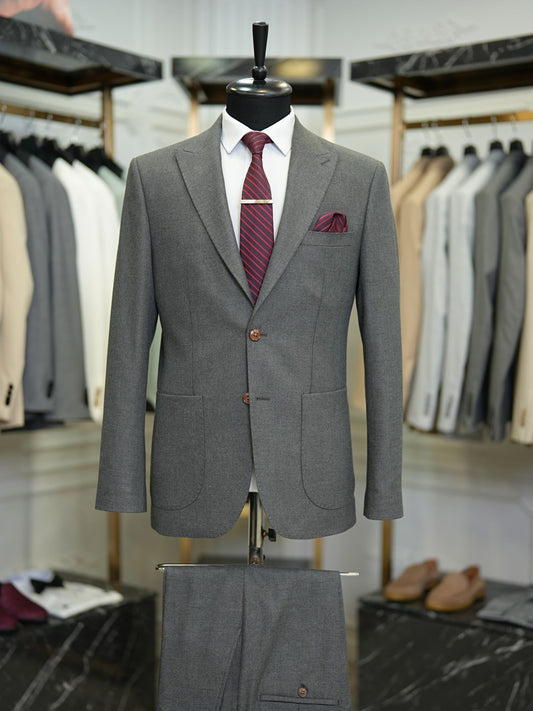 Brabion Vicenza Dark Gray Slim Fit 2 Piece Suit