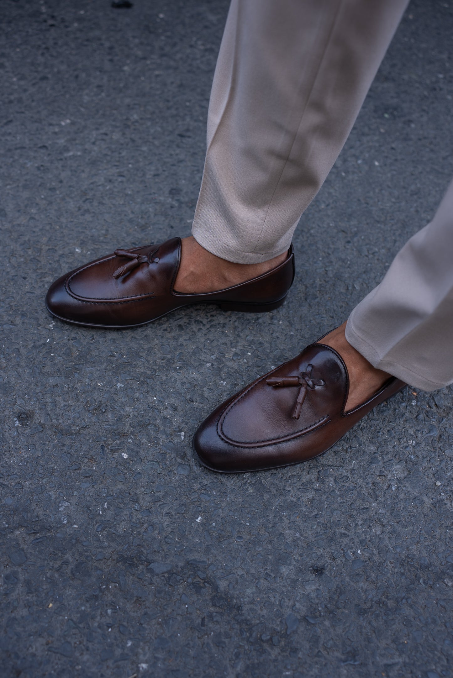 Brabion Bravo Brown Tassel Loafers - Elegant Leather Footwear